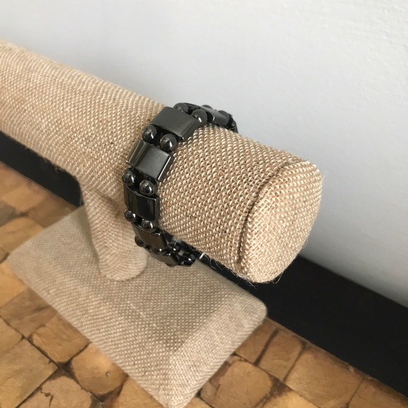 Natural Hematite stone bracelet. - Picture 2 of 4